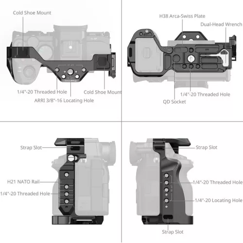 SmallRig 5599 HawkLock Cage Kit for Sony A 7R V / 7 IV / 7V / 7S III / 1 / 7R IV Advanced Edition