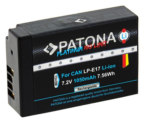 PATONA LP-E17 PLATINUM akkumulátor (1.050mAh) (teljesen dekódolt) (1348)