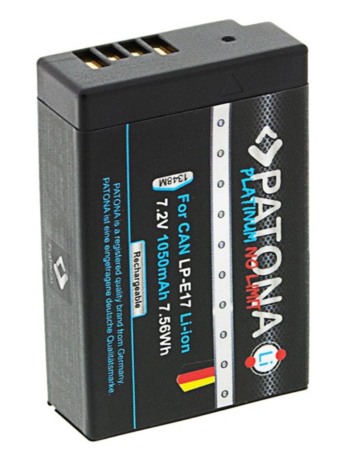 PATONA LP-E17 PLATINUM akkumulátor (1.050mAh) (teljesen dekódolt) (1348)