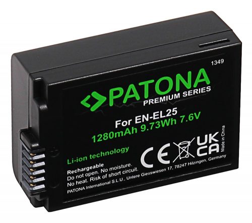 PATONA EN-EL25 PREMIUM akkumulátor (1.280mAh) (for Nikon Z50, Z fc) (1349)
