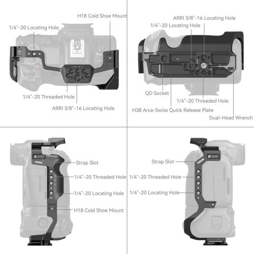 SmallRig 5623 Cage (for Canon EOS R5 mark II + BG-R20)