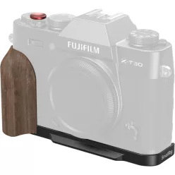   SmallRig 5666 L-Shaped Mount Plate with Wooden Handle for FUJIFILM X-T30 / T30 II / T30 III Black