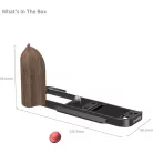 SmallRig 5666 L-Shaped Mount Plate with Wooden Handle for FUJIFILM X-T30 / T30 II / T30 III Black