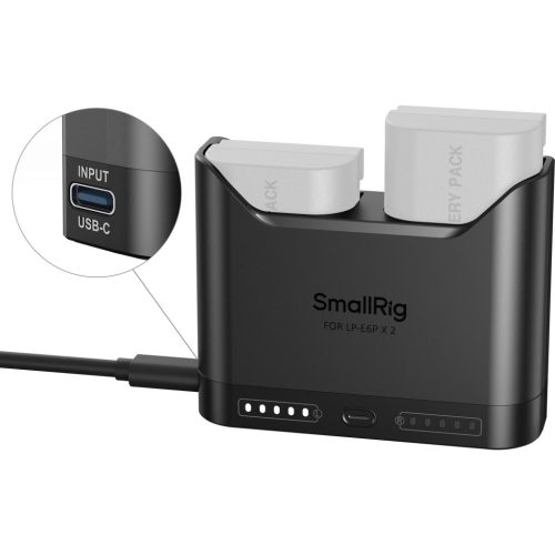 SmallRig 5490 DUAL akkumulátor töltő // Battery Charger (for Canon LP-E6P)