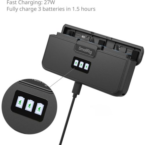 SmallRig 5418 TRIPLE Battery Charger (USB-C) (for GoPro 9/10/11/12)