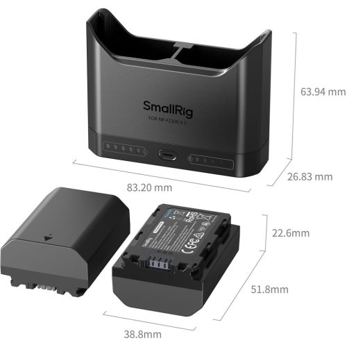 SmallRig 5483 DUAL KIT akkumulátor töltő // Battery Charger (+ 2x SmallRig NP-FZ100)