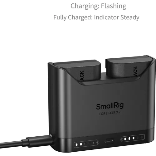 SmallRig 5484 DUAL KIT akkumulátor töltő // Battery Charger (+ 2x SmallRig LP-E6NH)