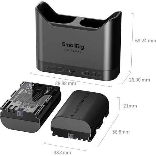 SmallRig 5485 DUAL KIT akkumulátor töltő // Battery Charger (+ 2x SmallRig LP-E6P)
