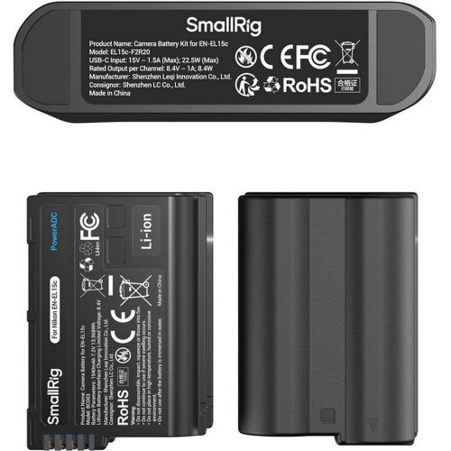 SmallRig 5486 DUAL KIT akkumulátor töltő // Battery Charger (+ 2x SmallRig EN-EL15c)