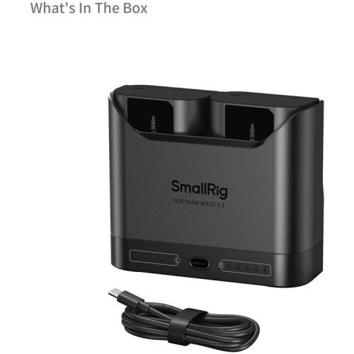 SmallRig 5487 DUAL KIT akkumulátor töltő // Battery Charger (+ 2x SmallRig DMW-BLK22)