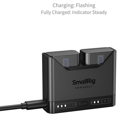 SmallRig 5488 DUAL KIT akkumulátor töltő // Battery Charger (+ 2x SmallRig NP-FW50)
