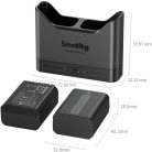 SmallRig 5488 DUAL KIT akkumulátor töltő // Battery Charger (+ 2x SmallRig NP-FW50)