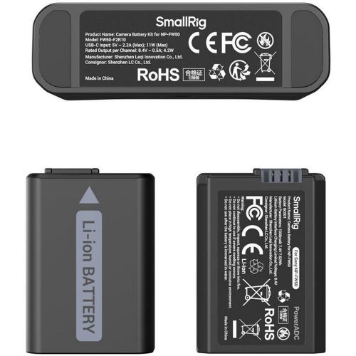 SmallRig 5488 DUAL KIT akkumulátor töltő // Battery Charger (+ 2x SmallRig NP-FW50)