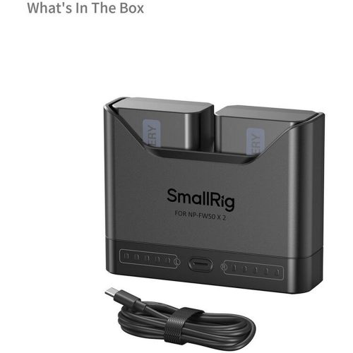 SmallRig 5488 DUAL KIT akkumulátor töltő // Battery Charger (+ 2x SmallRig NP-FW50)