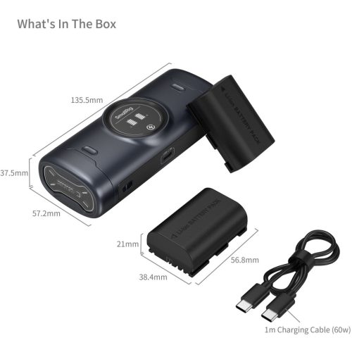 SmallRig 5695 DUAL KIT hordozható akkumulátor töltő // Portable Battery Charger (+ 2x SmallRig LP-E6P)