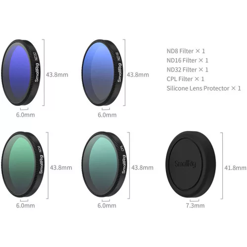 SmallRig 5895 ND Filter Kit for DJI Osmo Action 6