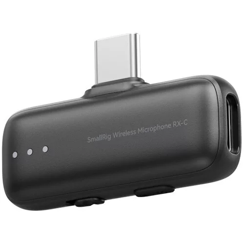 SmallRig 5717 S70-C2 Wireless Microphone with USB-C Adapter for Phones (Black)