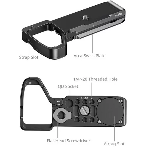 SmallRig 6033 Baseplate with AirTag Slot for Sony Alpha 7 V / 7R V / 7 IV