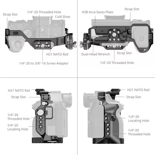 SmallRig 6027 "HawkLock" Cage Kit for Sony Alpha 7 V / 7R V / 7 IV