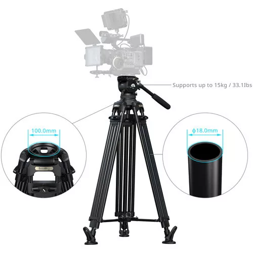 SmallRig 5577 FSD18 FreeSpeed Heavy-Duty Aluminum Alloy Tripod