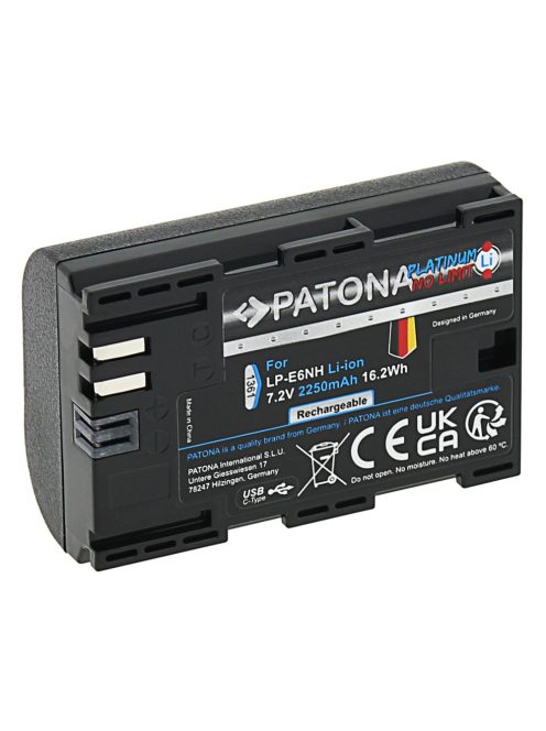 PATONA LP-E6NH PLATINUM akkumulátor (USB-C) (2.250mAh) (for Canon) (1361)