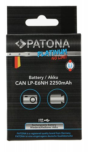 PATONA LP-E6P PLATINUM akkumulátor (USB-C) (2.400mAh) (for Canon) (1361)