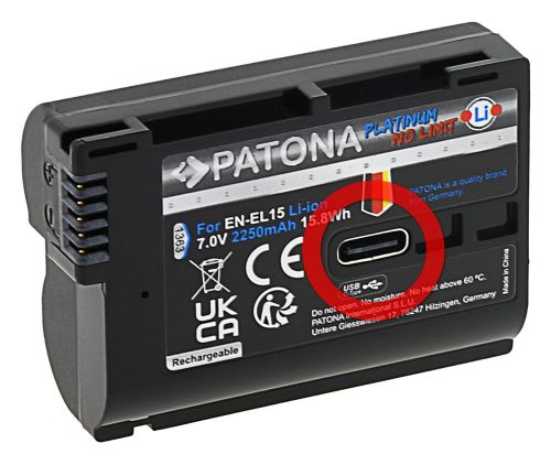 PATONA EN-EL15c PLATINIUM akkumulátor (USB-C) (2.250mAh) (1363)