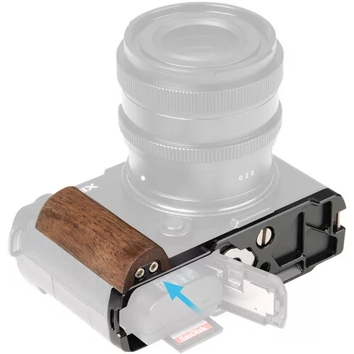 SmallRig 5945 L-Shaped Mount Plate with Wooden Handle for Panasonic S9
