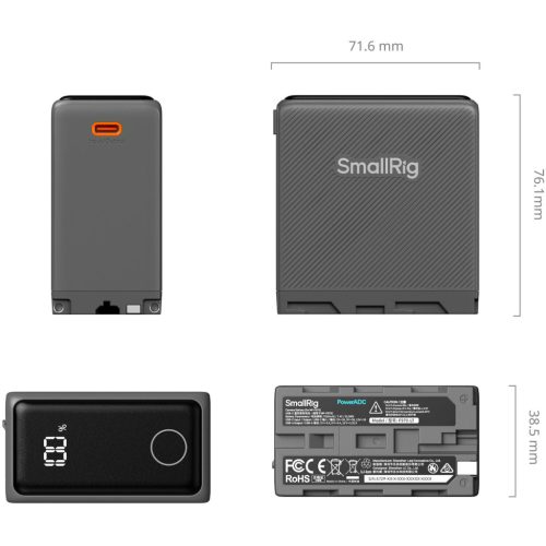 SmallRig 5729 USB-C Camera Battery (7.500mAh) (for Sony NP-F970) Extreme Cold Endurance