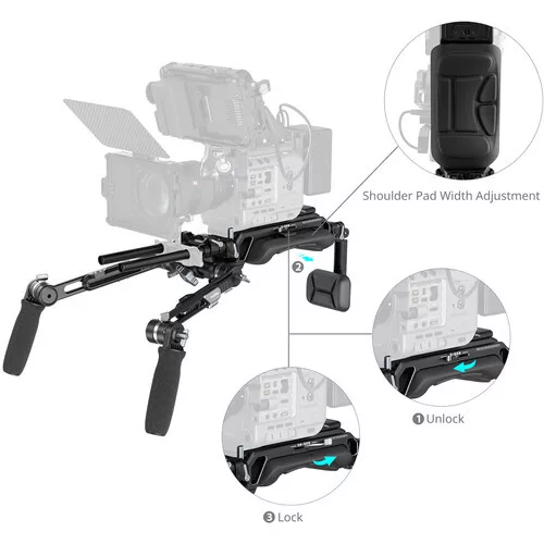 SmallRig 5199 HawkLock VCT-14 Type Shoulder Rig (SR009)