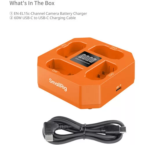 SmallRig 5747 Four-Channel Camera Battery Charger for EN-EL15c