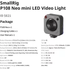 SmallRig 5821 Neo mini LED Video Light P108 (Nebula Gray)