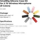 SmallRig 6269 Silicone Case Kit for S70 Wireless Microphone (9 Colors)