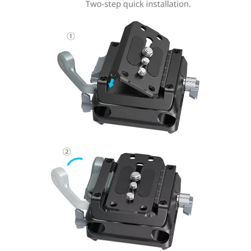 SmallRig 5366 Manfrotto-Type Mount Plate Kit with 15mm Dual Rod Clamp