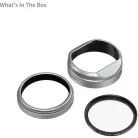 SmallRig 5851 UV Filter with Lens Hood Kit for FUJIFILM X100VI / X100V (Silver)