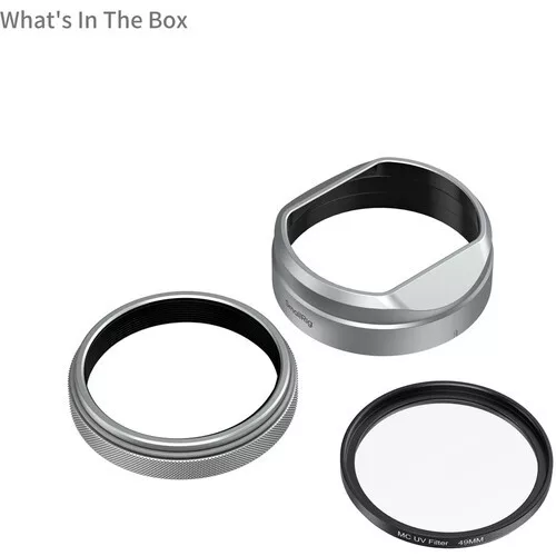 SmallRig 5851 UV Filter with Lens Hood Kit for FUJIFILM X100VI / X100V (Silver)