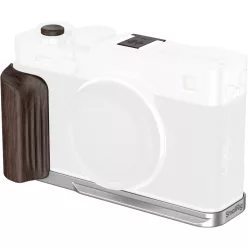   SmallRig 6236 L-Shaped Mount Plate with Wooden Handle for FUJIFILM X-E5 (Ebony, Silver)