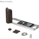 SmallRig 6236 L-Shaped Mount Plate with Wooden Handle for FUJIFILM X-E5 (Ebony, Silver)