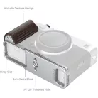 SmallRig 6236 L-Shaped Mount Plate with Wooden Handle for FUJIFILM X-E5 (Ebony, Silver)