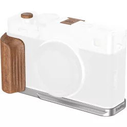   SmallRig 5984 L-Shaped Mount Plate with Wooden Handle for FUJIFILM X-E5 (Rosewood, Silver)