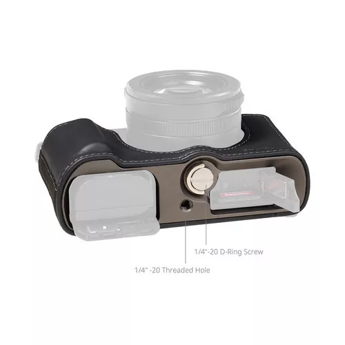 SmallRig 5698 Leather Half Case for Panasonic LUMIX L10 Black