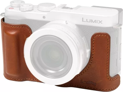 SmallRig 5699 Leather Half Case for Panasonic LUMIX L10 Brown