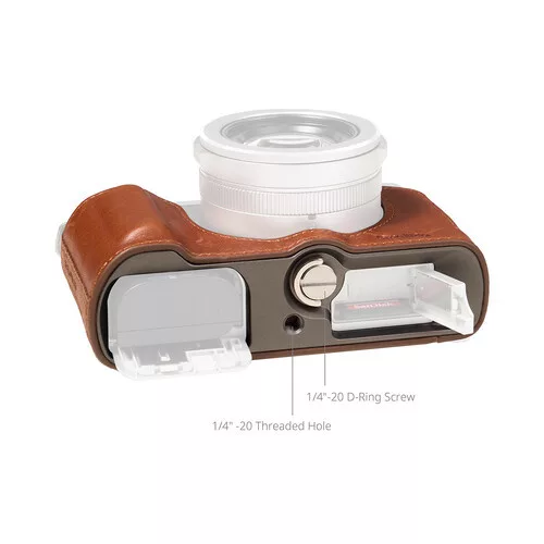 SmallRig 5699 Leather Half Case for Panasonic LUMIX L10 Brown
