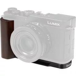   SmallRig 5942 L-Shaped Mount Plate with Wooden Handle for Panasonic LUMIX L10 Black