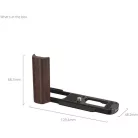 SmallRig 5942 L-Shaped Mount Plate with Wooden Handle for Panasonic LUMIX L10 Black