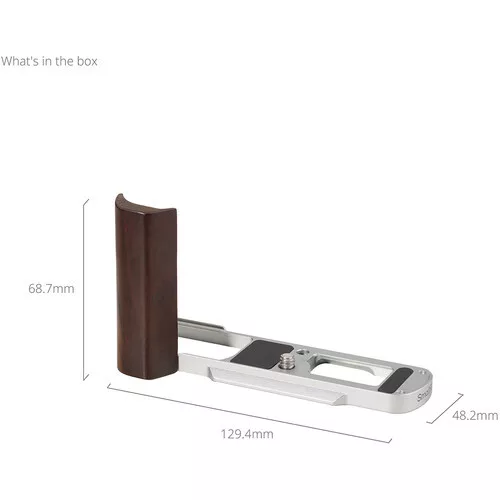 SmallRig 5943 L-Shaped Mount Plate with Wooden Handle for Panasonic LUMIX L10 Silver