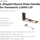 SmallRig 6136 L-Shaped Mount Plate Handle for Panasonic LUMIX L10 Titanium