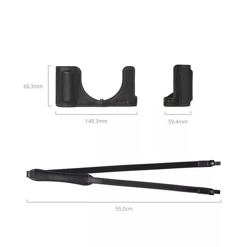 SmallRig 6274 Leather Half Case Kit for Panasonic LUMIX L10 Black