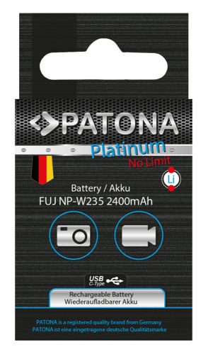 PATONA NP-W235 PLATINUM akkumulátor (USB-C) (2.400mAh) (for FUJI) (1371)