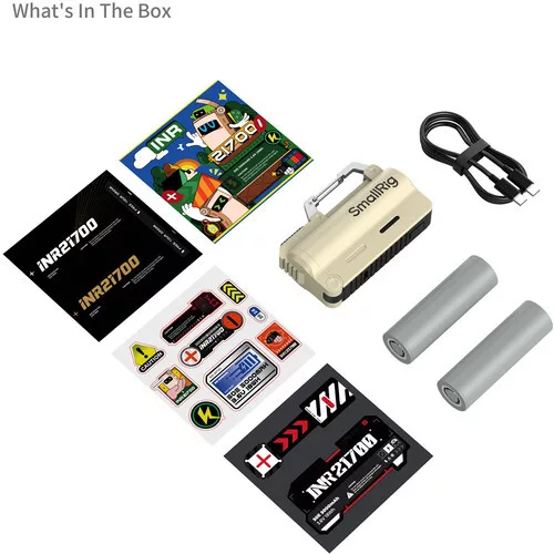 SmallRig 6089 10000mAh Battery and Charger Kit for 21700 Battery Brown